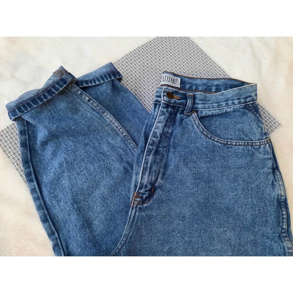 Vintage Stefano 90's Mom Jeans Baggy Loose Fit Taper Leg High Rise